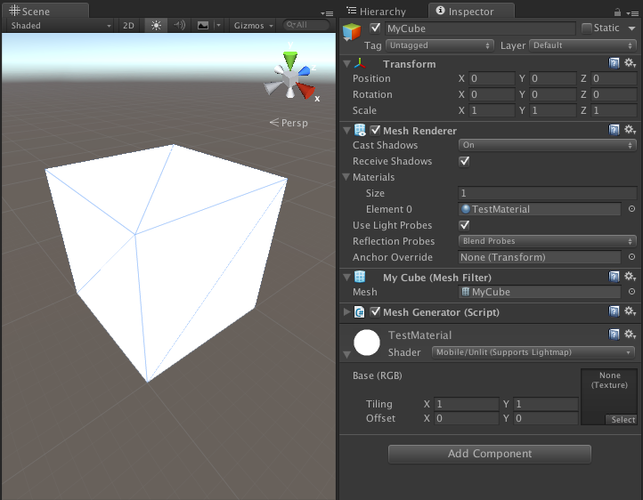 Weird shadows on runtime generated mesh (cube) - Unity Forum