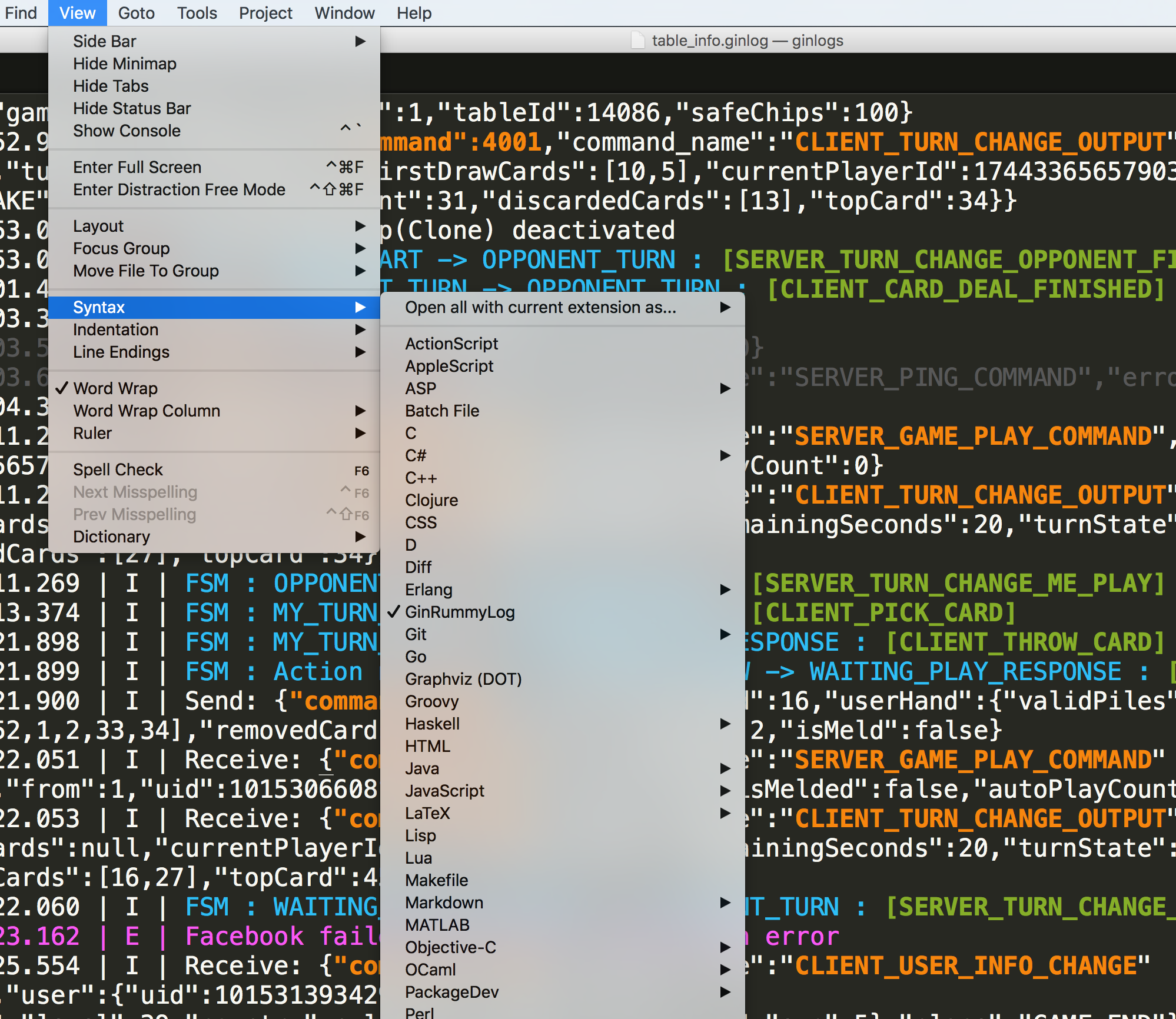 Syntax Choosing